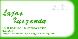 lajos kuszenda business card